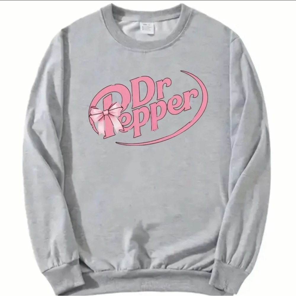 Custom Dr Pepper with a‎ Bow Sweatshirt. NWOT